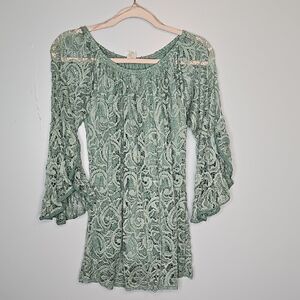 WinWin Teal Lace Tunic